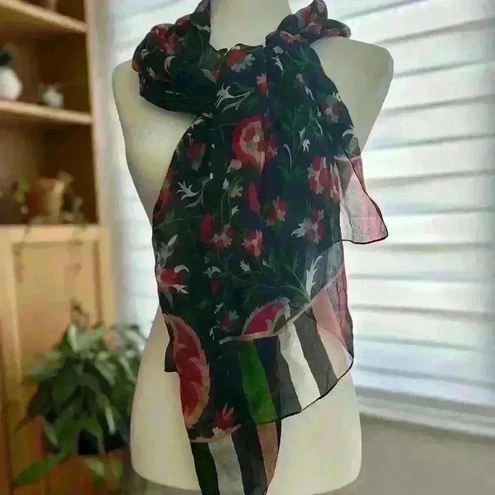 Silk Scarf 100% Silk- Made in India- One Size